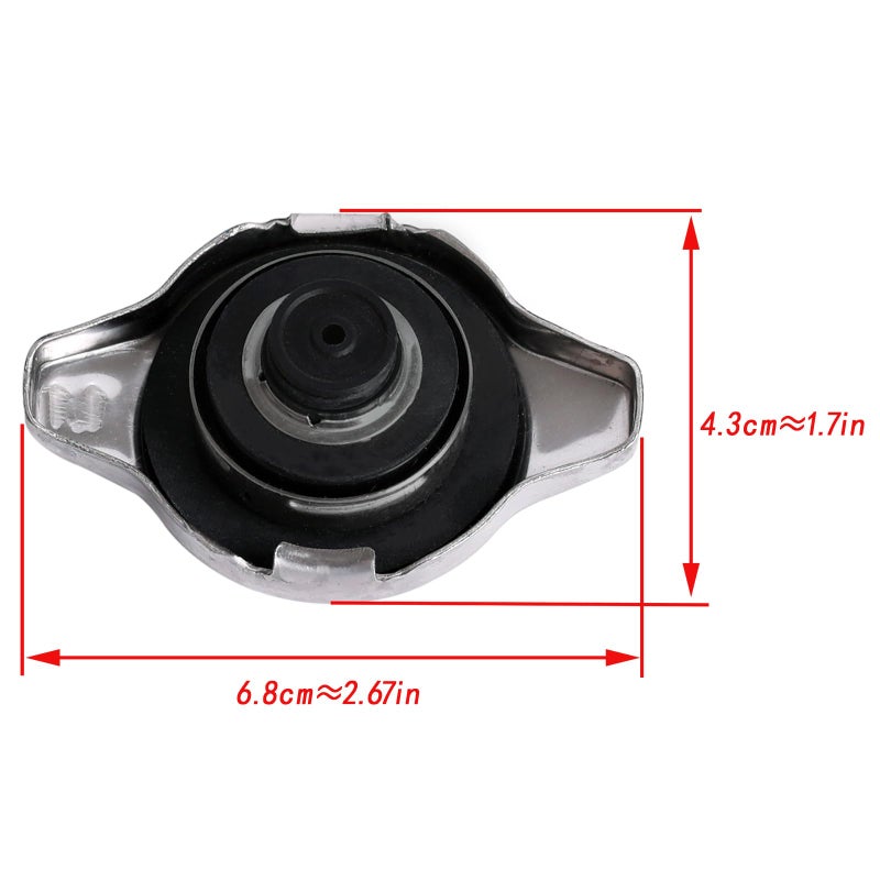ZIMGLOBAL Radiator Cap for 1994-2008 Honda Accord Civic CR-V Element Insight Odyssey Pilot Prelude Ridgeline S2000 Acura MDX Toyota GEO Prizm Mazda Protege 19045-PAA-A01 19045PAAA01 (Fits 1994-2008 models) - Image 2